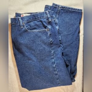 Wrangler 40x30 Regular Fit Blue Jeans Old School Heavy Denim Work Straight